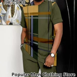 Summer Tracksuit for Men, 2 Piece Set