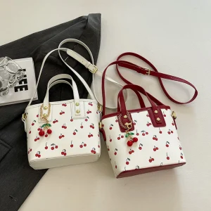 Women PU Cherry Shoulder Bag